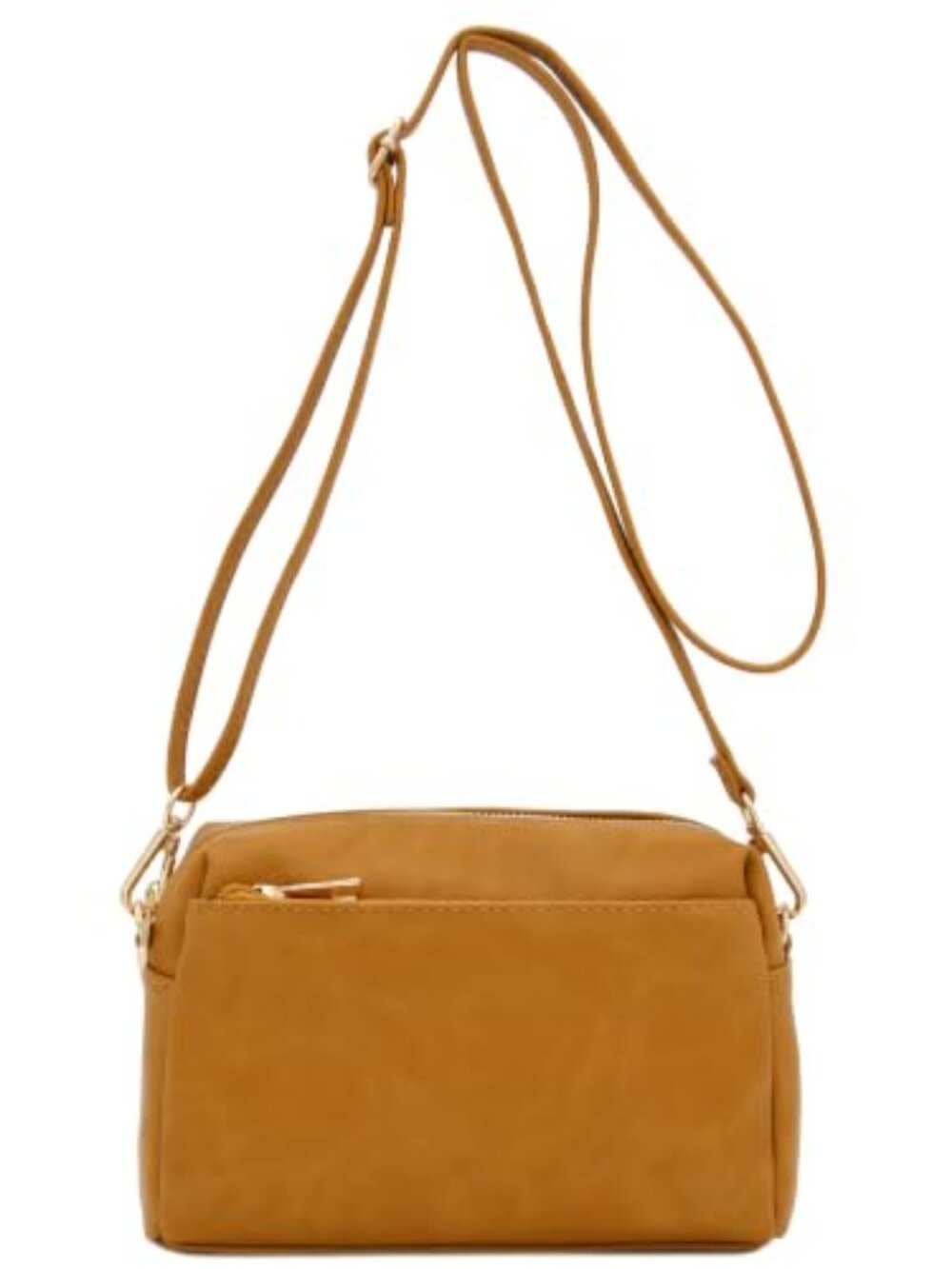 Triple Zip Small Crossbody Bag